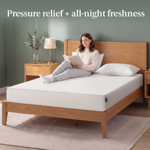 Zinus 6 Inch Full Green Tea Memory Foam Mattress, Medium Firm Feel
