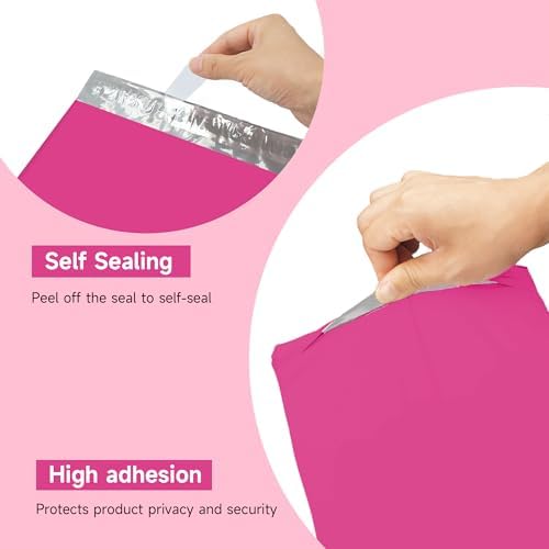 KKBESTPACK Pink Poly Mailers 10x13 in, Shipping Bags, 100 Pcs