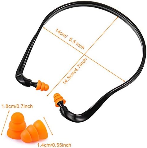 BBTO 4 Pcs Banded Earplugs for Shooting Range Band Ear Plugs, Orange