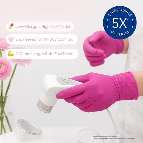 Supmedic 4 Mil MED+ Nitrile Exam Gloves, Latex & Powder-Free Orchid 100 Ct