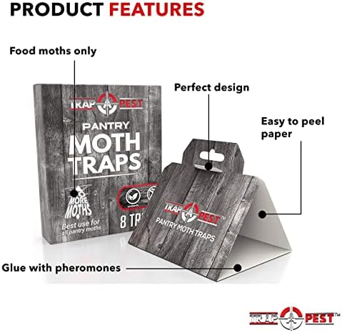 Trap a Pest Pantry Moth Traps - Pheromone Glue Lure - 8 Pack
