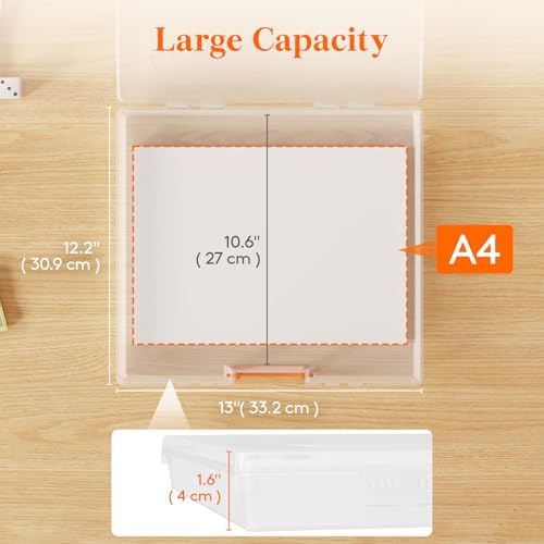 Lifewit Board Game Storage Containers with Handle, 12.2''x10.6'', 6 Pcs