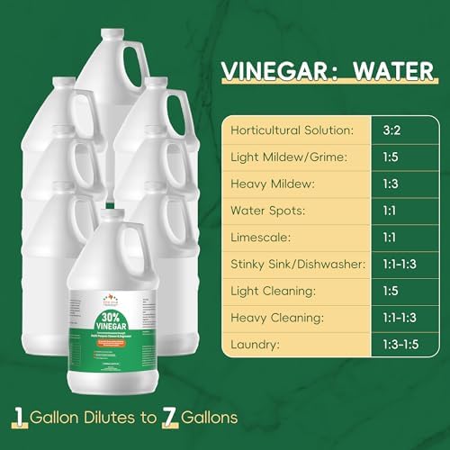 30% Vinegar Concentrated White Vinegar Industrial-Grade (4 Gallon(512 oz))