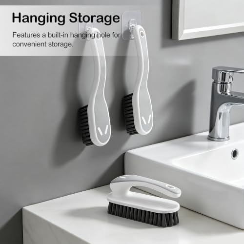 SetSail Soft Bristle Scrub Cleaning Brush 3 Pack Laundry Brush Gray White