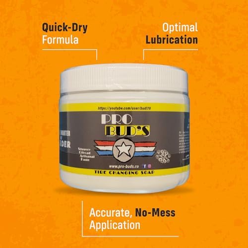 Pro Bud's Tire Mounting Paste - Peerless Lubrication Tire Mounting Lube for Quick Changing and a Secure Fit - Slip-Resistant - 4 oz.