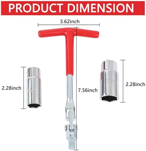 Spark Plug Socket Wrench T-Handle 5/8" (16mm) & 13/16" (21mm)