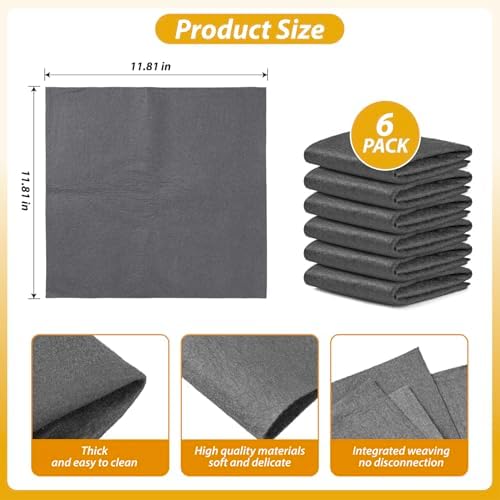 Thickened Magic Cleaning Cloth, 6Pcs Microfiber Cloth, 12" x 12"