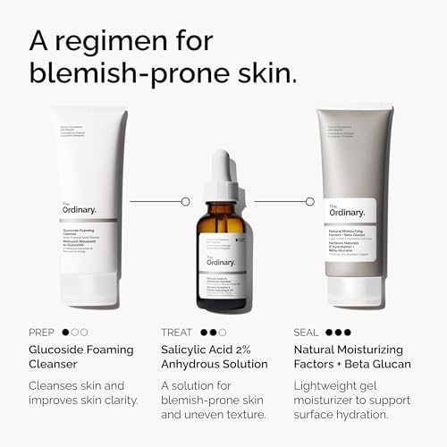 The Ordinary Salicylic Acid 2% Anhydrous Solution, Gentle Exfoliating Serum for Blemish-Prone Skin and Uneven Texture