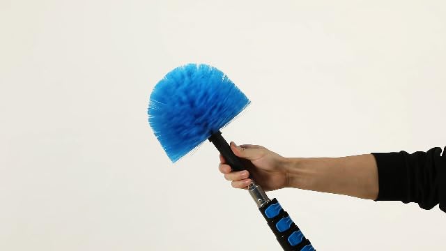 VITEVER Twist-On Cobweb Duster Head Brush, Fits Standard 3/4 inch Threaded Poles, Attachment Spider Web Duster Brush for Outdoor & Indoor Cleaning