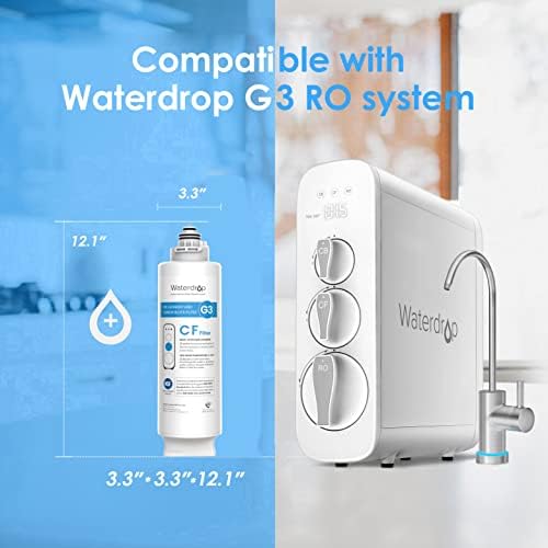 Waterdrop G3-N1CF Filter, Replacement for G3-W & G3P600 & G3P800 RO System