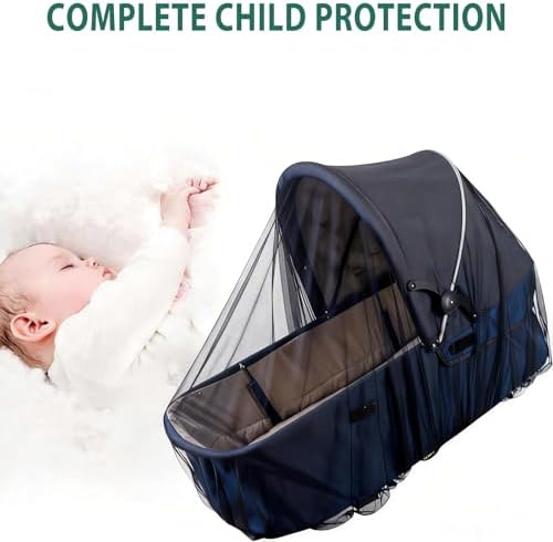 Sysmie 2 Pack Baby Stroller Mosquito Net, Durable Mesh Protection, Black