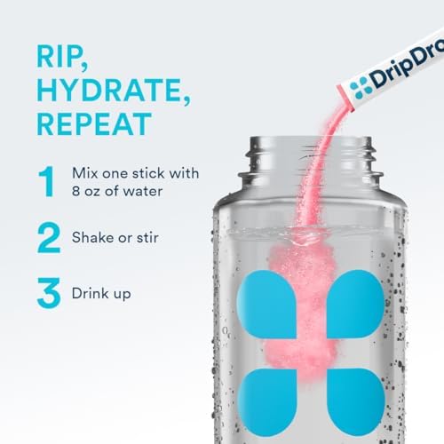 DripDrop Hydration Sugar Free Electrolyte Packets, Variety Pack, 32 Count