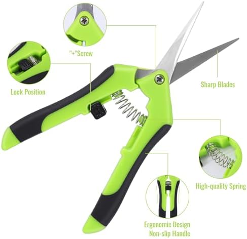 4 Pack Pruning Shears 6.5 Inch Stainless Steel Garden Scissors
