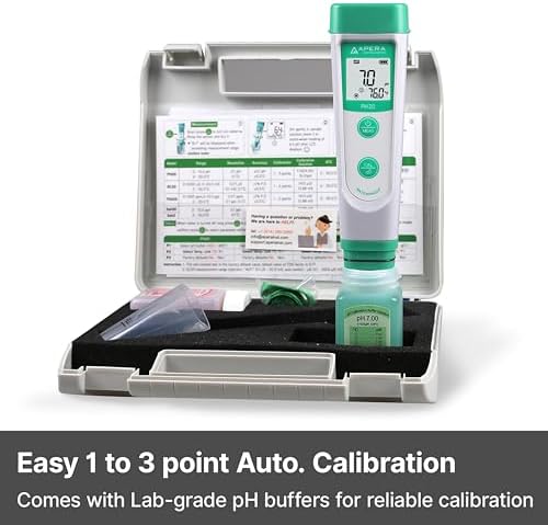 APERA INSTRUMENTS AI209 Value Series PH20 Waterproof pH Tester Kit, ±0.1 pH Accuracy