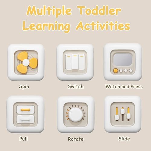 SOCBTNSO Montessori Busy Cube Travel Toy for Toddlers