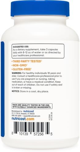 Nutricost Dandelion Extract 180 Capsules for 60 Servings Per Bottle