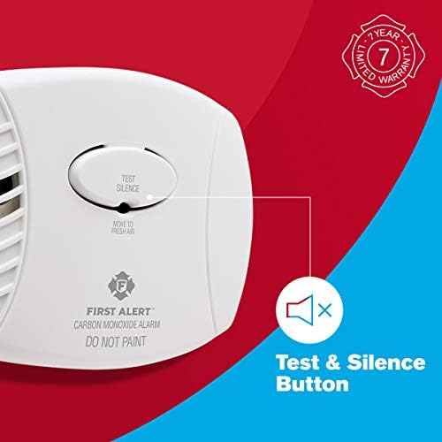 FIRST ALERT CO605 Plug-in Carbon Monoxide Detector with Battery Backup, White