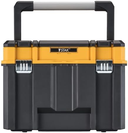 DEWALT TSTAK Tool Box, Deep, Long Handle, Extra Large Design, Fixed Divider for Tool Organization, Water and Debris Resistant (DWST17814)