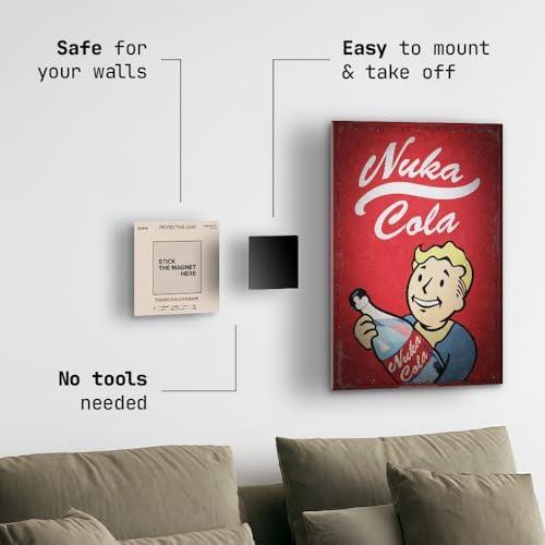Displate Magnetic Wall Mount Kit for Hanging Pictures, 3-Pack