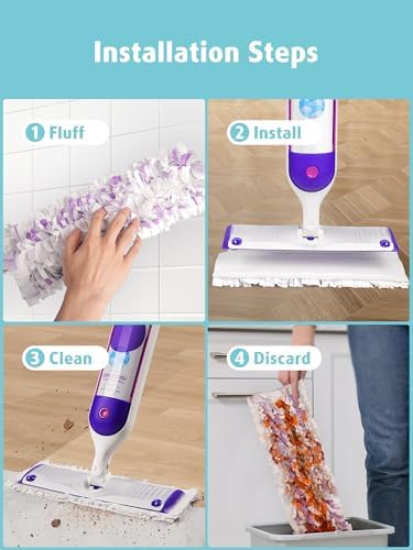 AIR U+ 24 Pack Disposable Power Mop Pads Refills for Swiffer Power Mop