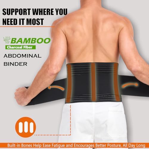 Abdominal Binder for Men Women Post Surgery & Postpartum Recovery