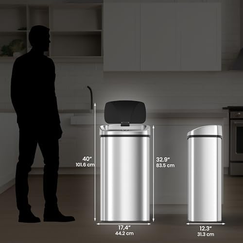 iTouchless Patented Large 24 Gallon Motion Sensor Trash Can | Odor Filter