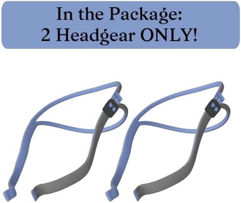 Tegneo Airfit P10 Headgear Strap, Latest Version Replacement Headgear Compatible with Airfit P10 & Airfit N30 CPAP Supplies, Quick-fit Design, Soft Elastic Material, 2-Pack