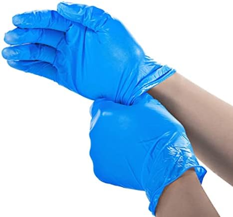 Basic Medical Synmax Vinyl Exam Gloves - Latex-Free & Powder-Free - Medium, BMPF-3002(Case of 1,000) Blue