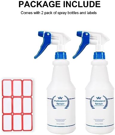Plastic Spray Bottles, All-Purpose Empty Sprayer Bottle (2 Pack 24 Oz)