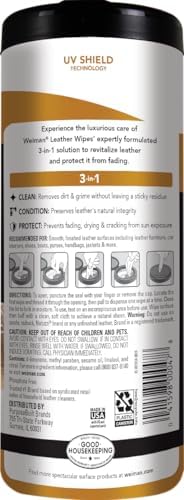 Weiman Leather Cleaner, Conditioner & Protector, 4 Pack, Car Interior
