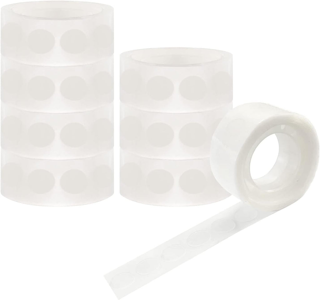 HANWER 200 PCS Glue Points for Balloons, Removable Sticky Point Tape, Adhesive Double Sided Clear dots for Craft Decoration
