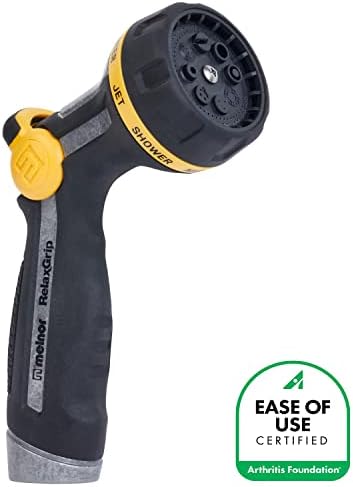 Melnor RelaxGrip Metal 8-Pattern Hose Nozzle: Thumb Operation