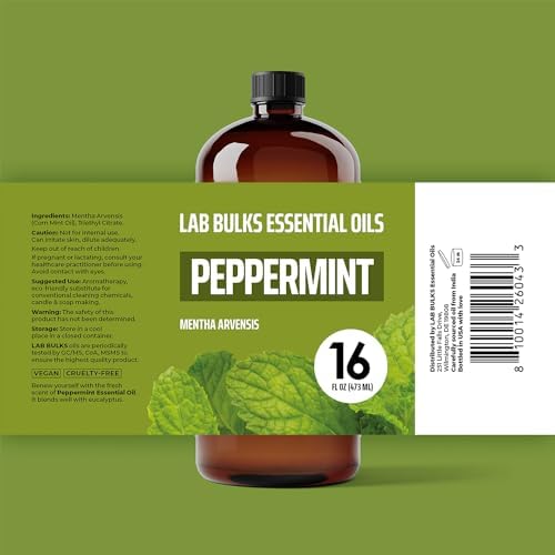 Lab Bulks Essential Oil Peppermint 16 oz Essential Oil