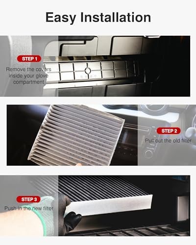 Puroma 1 Cabin Air Filter Activated Carbon for CF12820 Hyundai KIA Genesis