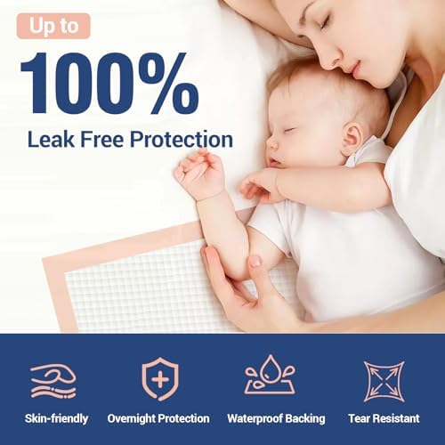 MKISS Extra Large Bed Pads 40" x 36" Disposable Adult 30 Count