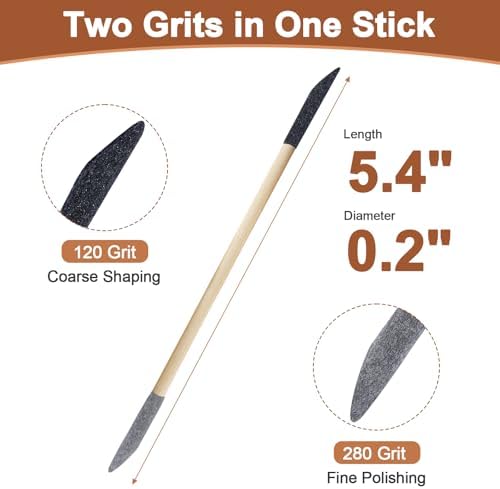 Sanding Sticks 60PCS, 120/280 Grit for Plastic Models, Wood & Resin