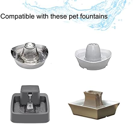16 Pack Pet Fountain Replacement Filters, 8 Carbon and 8 Foam Pre-Filters