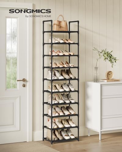 SONGMICS Shoe Rack, 10-Tier Shoe Shelf, Shoe Storage Organizer