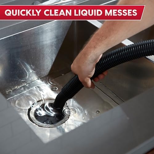 Vacmaster VOC508S 1101 5-Gal 4 Peak HP Stainless Steel Wet/Dry Vac Red