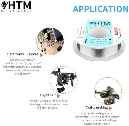 HengTianMei 63/37 Rosin Core Tin Lead Solder Wire For Electrical Soldering(0.3mm/50g)