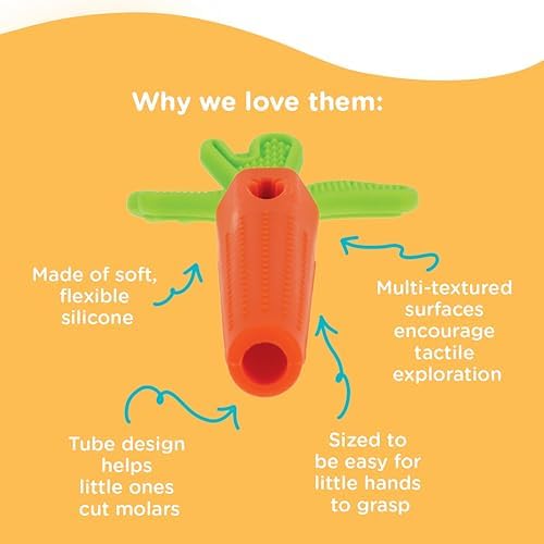 Nuby Silicone Carrot Hollow Teether Tube