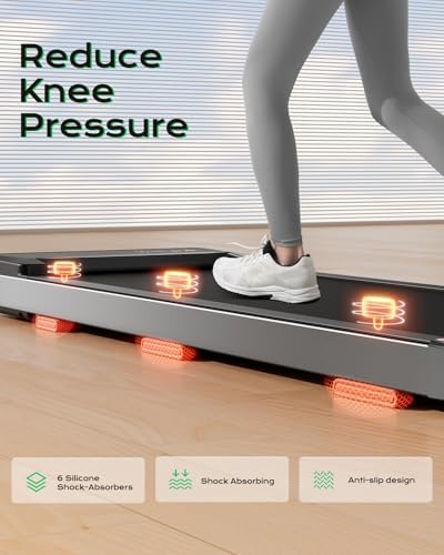 TREAFLOW Walking Pad with Incline, Under Desk Treadmills for Home