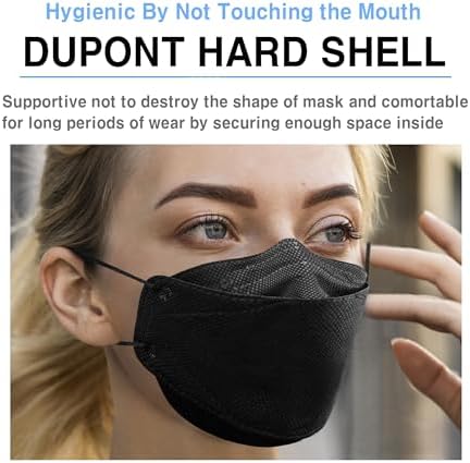 HAPPYDAY , 25 Packs, Made in KOREA Premium KF94 Micro Dust Protection Individually Packaged Black Face Mask Large