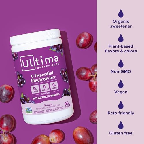 Ultima Replenisher Daily Electrolyte Powder Drink Mix, 90-Serving Canister