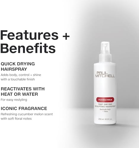 Paul Mitchell Fast Drying Sculpting Spray, Medium Hold, Touchable Finish, For All Hair Types