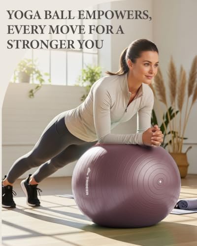 Trideer Yoga Ball for Exercise, Pregnancy, Active Sitting, 55/65/75cm
