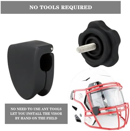 Football Visor Clips Replacement for Football Visor Helmet Clips - Universal Fit (1 Pair)