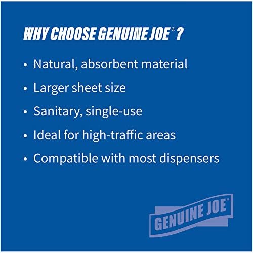 Genuine Joe GJO22600 Embossed Hardwound Roll Towels (Pack of 6)