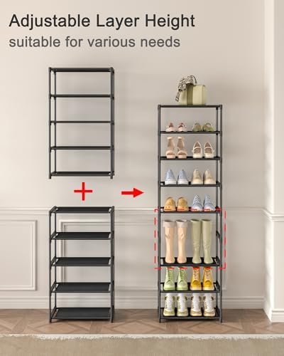 Autonomier 5-Tier Extra Small Shoe Rack (16.3" Wide), Narrow Space-Saving