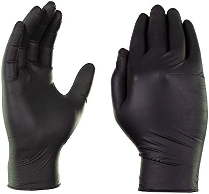 AMMEX Black 3 mil Nitrile Disposable Gloves Latex Free Non Sterile Medical